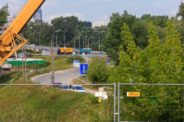 Budowa fragmentu Trasy Świętokrzyskiej przy moście Świętokrzyskim / fot. ZMID