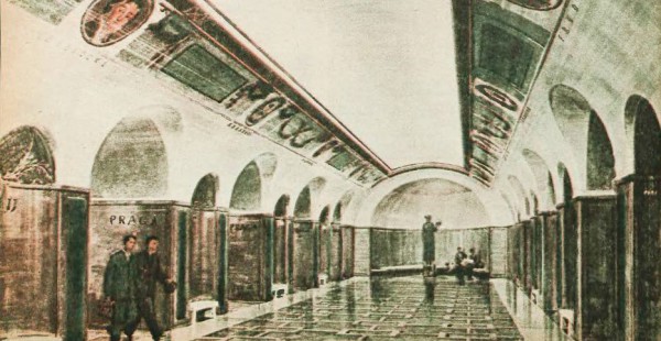 Projekt stacji metra z 1953 roku / fot. "Stolica" nr 6/1953